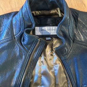 Mark Andre Black Men’s size large leather jacket. Excellent condition